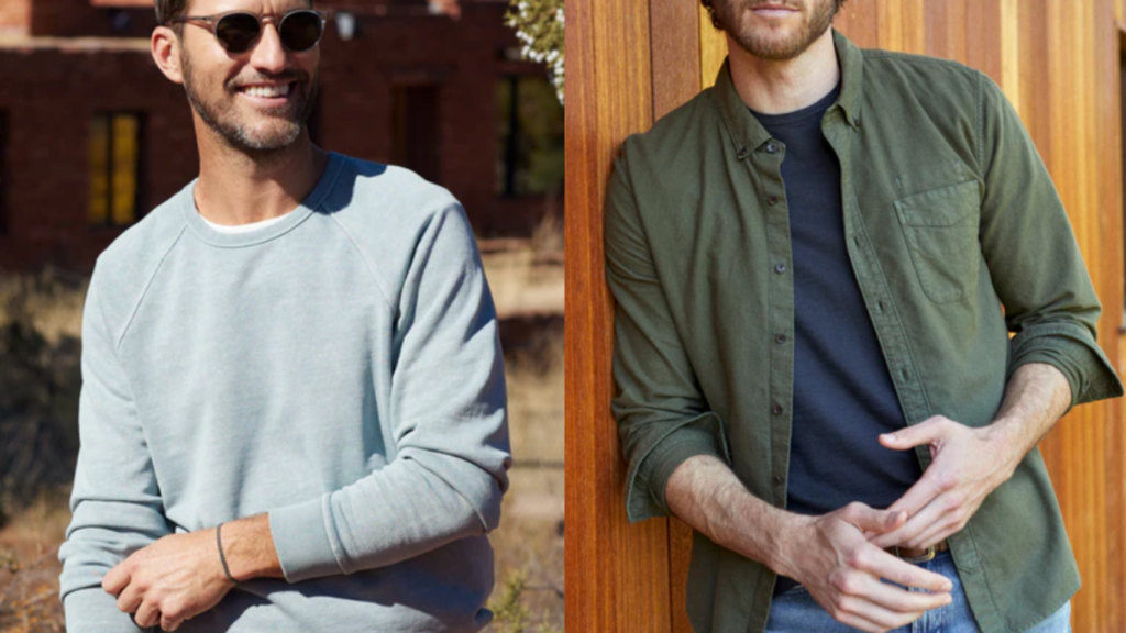 Sustainable clothing brand Outerknown website images