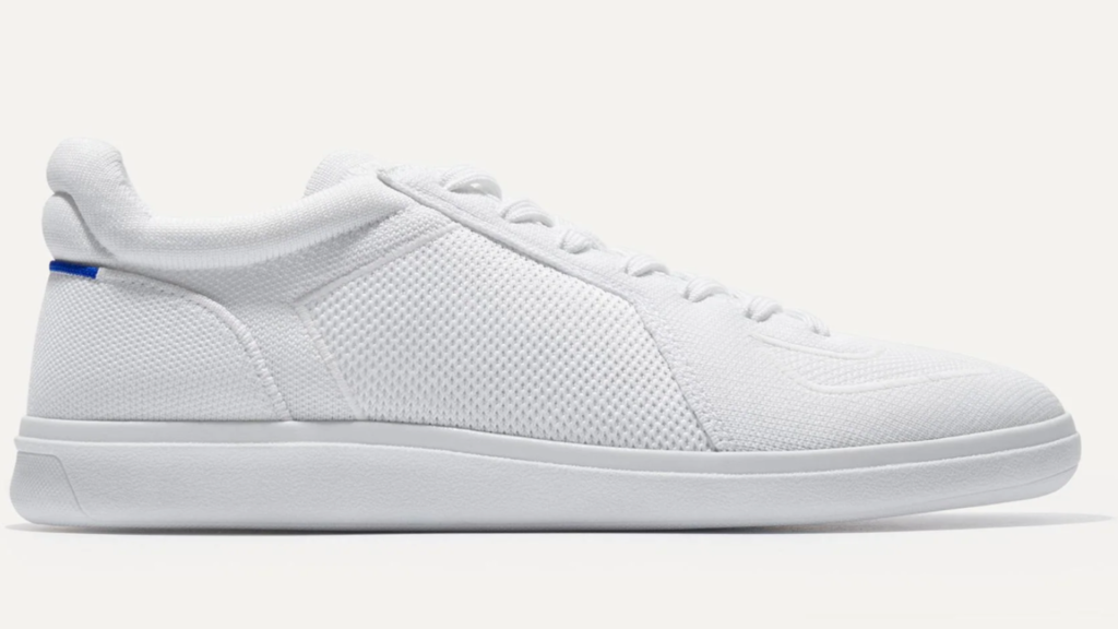 Rothy's sustainable white sneakers for men