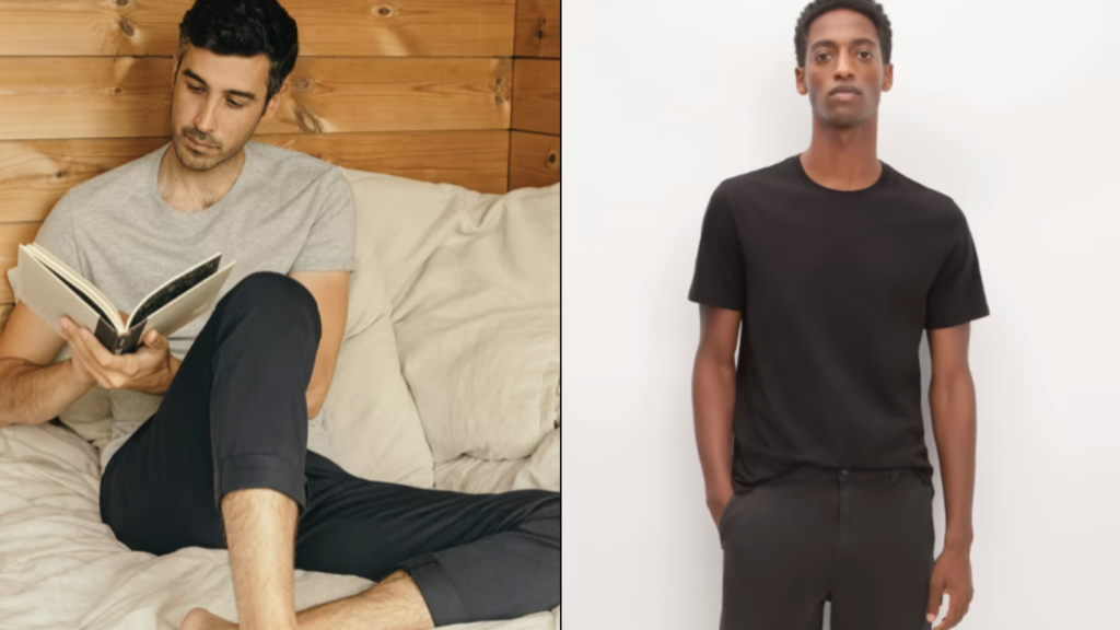 Sustainable clothing brand Everlane website images