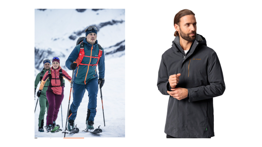 Sustainable activewear images from Vaude website